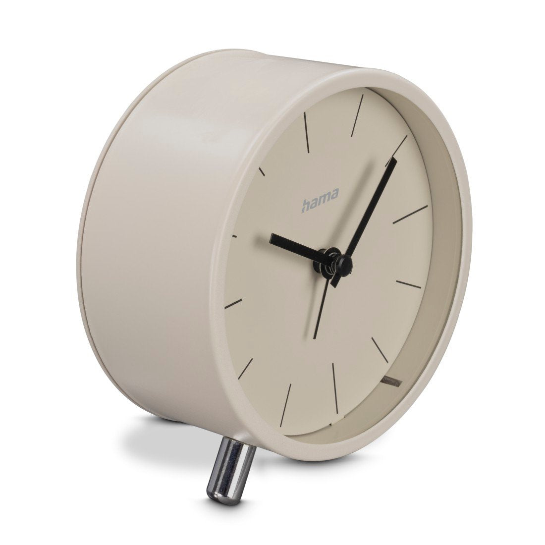 Reloj Despertador Radio Hama Flores Analógico Sin Tic-Tac, Gris/Beige 222229