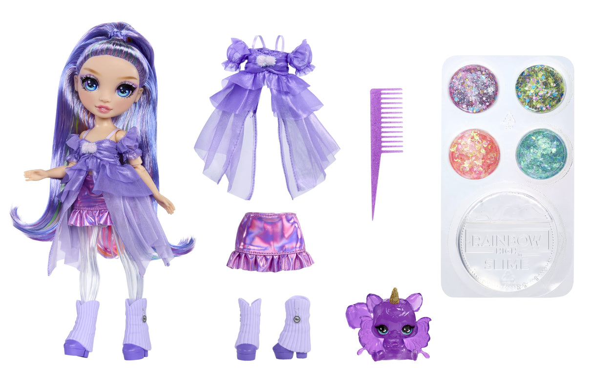 EAN 35051122425 - Rainbow High Rainbow Shimmers with Slime Fashion Doll - Violet (purple) imagen 3