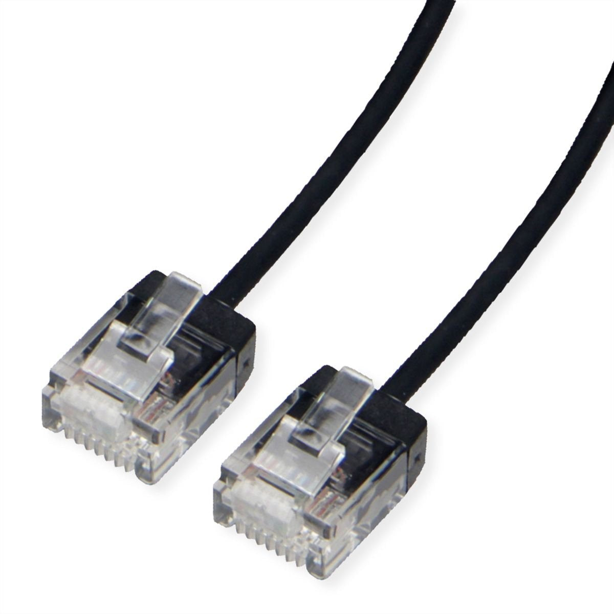 Roline Utp Datacenter Cable De Red Cat.6a (Class Ea), Lsoh, Slim, Extra Kurzer Stecker, Schwarz, 5 M