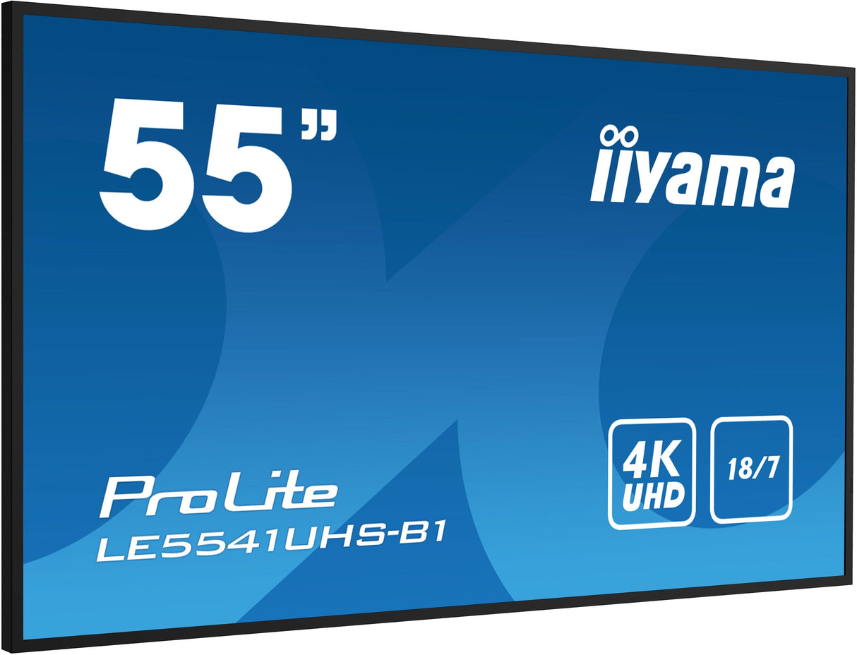 Iiyama Monitor Prolite 138.8cm 55" Le5541uhs-B1 16:9 3xhdmi+Usb Ips Retail Speditionsversand