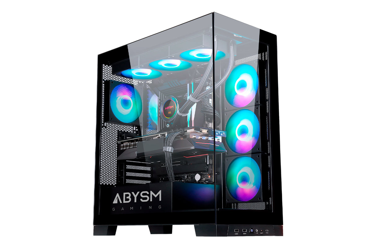 Abysm Danube Sava H500 Black Caja Torre Atx, Itx, Micro Atx - Lateral Y Frontal Cristal Templado - 3.5" Y 2.5" - Usb-A,