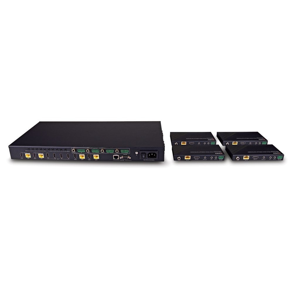 EAN 4002888383455 - Lindy 38345 extensor audio/video Transmisor y receptor de señales AV Negro imagen 4
