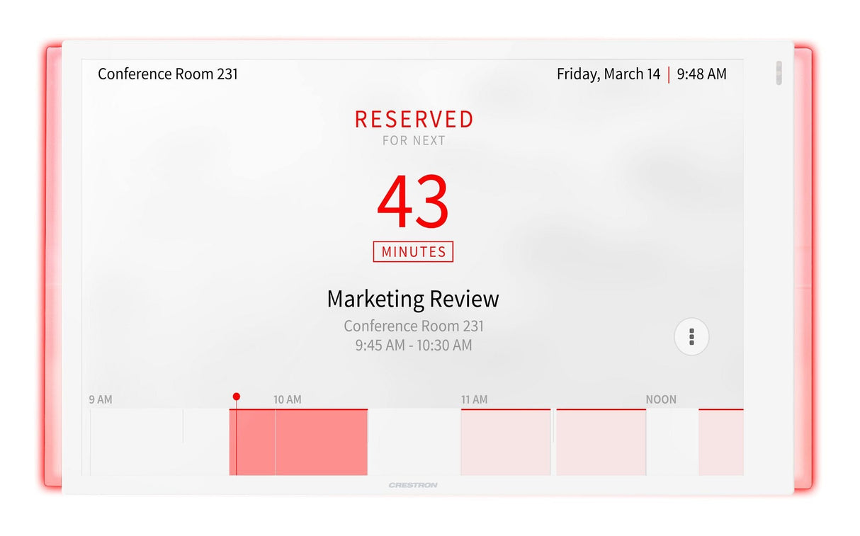 Crestron Room Scheduling Touch Screen Tss-1070-W-S-Lb Kit Administrador De Salas Inalámbrico Cableado Bluetooth 802.11a/B/G/N/Ac 2.4 Ghz 5 Ghz 10/100 Ethernet Smooth White