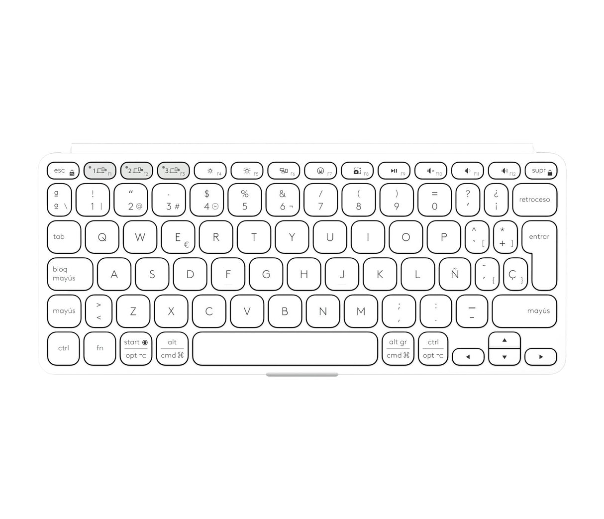 EAN 5099206126206 - Logitech 920-012974 teclado para móvil Español Bluetooth Gris, Blanco imagen 3