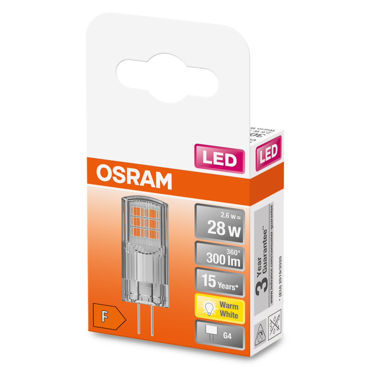 EAN 4058075431997 - Osram STAR lámpara LED Blanco cálido 2700 K 2,4 W G4 F imagen 5