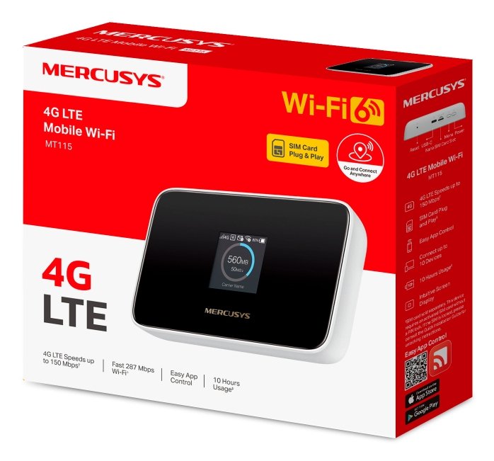 Mercusys Mt115 150mbps 4g Lte Mobile Wi-Fi