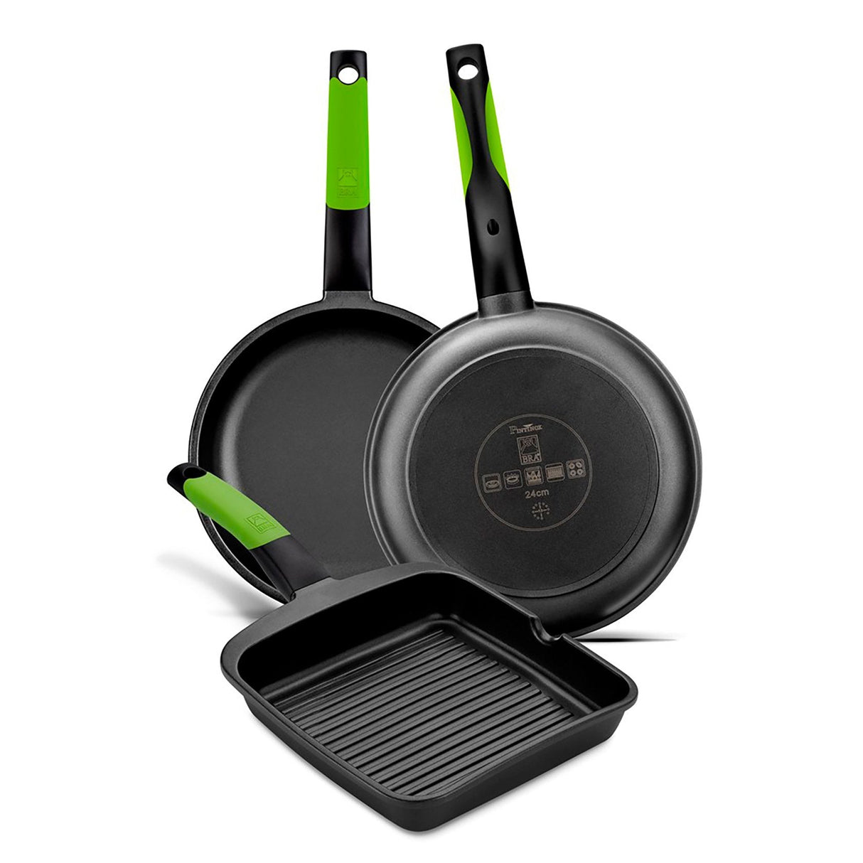 Bra Grill 28 Sin Rayas Prior Verde Aluminio Fundido A121459