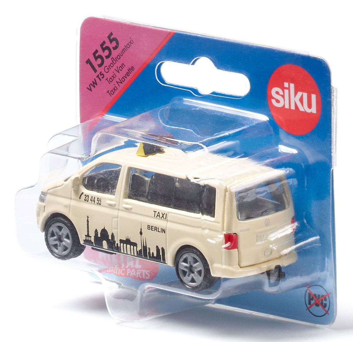 EAN 4006874015559 - Siku VW T5 taxi van Modelo a escala del minibus "Samba Bus" Previamente montado imagen 4