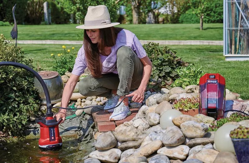 Bomba Einhell Presión E Inmersión Ge-Dp 18/25 Li, 4181580, Rojo/Negro