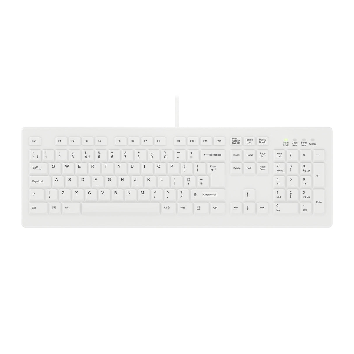 EAN 7061114569732 - Contour Design Active Key AK-C8100F-UVS-W/UK teclado Médico USB QWERTY Inglés del Reino Unido Blanco imagen 1