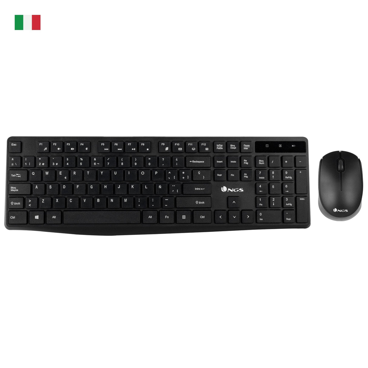 Teclado Y Ratón Ngs Inalámbricos Italiano