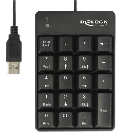Delock 12481 Teclado Numérico Usb Universal Negro
