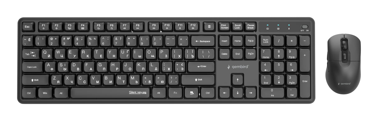 Keyboard +Mouse Wrl Cyrillic/Black Kbs-Wms-01-Cyrl Gembird