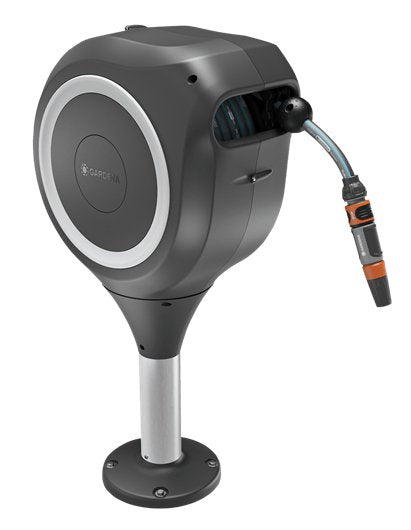 Gardena Caja Para Mangueras De Terraza Rollup S, 15 Metros, Enrollador De Manguera Gris/Blanco, Incluida Jeringa De Limpieza 18607-20