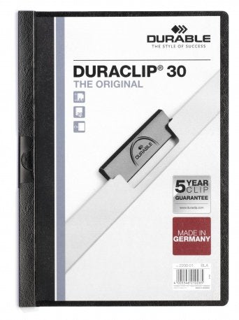 Carpeta Clip Durable Duraclip Original 30 Negra