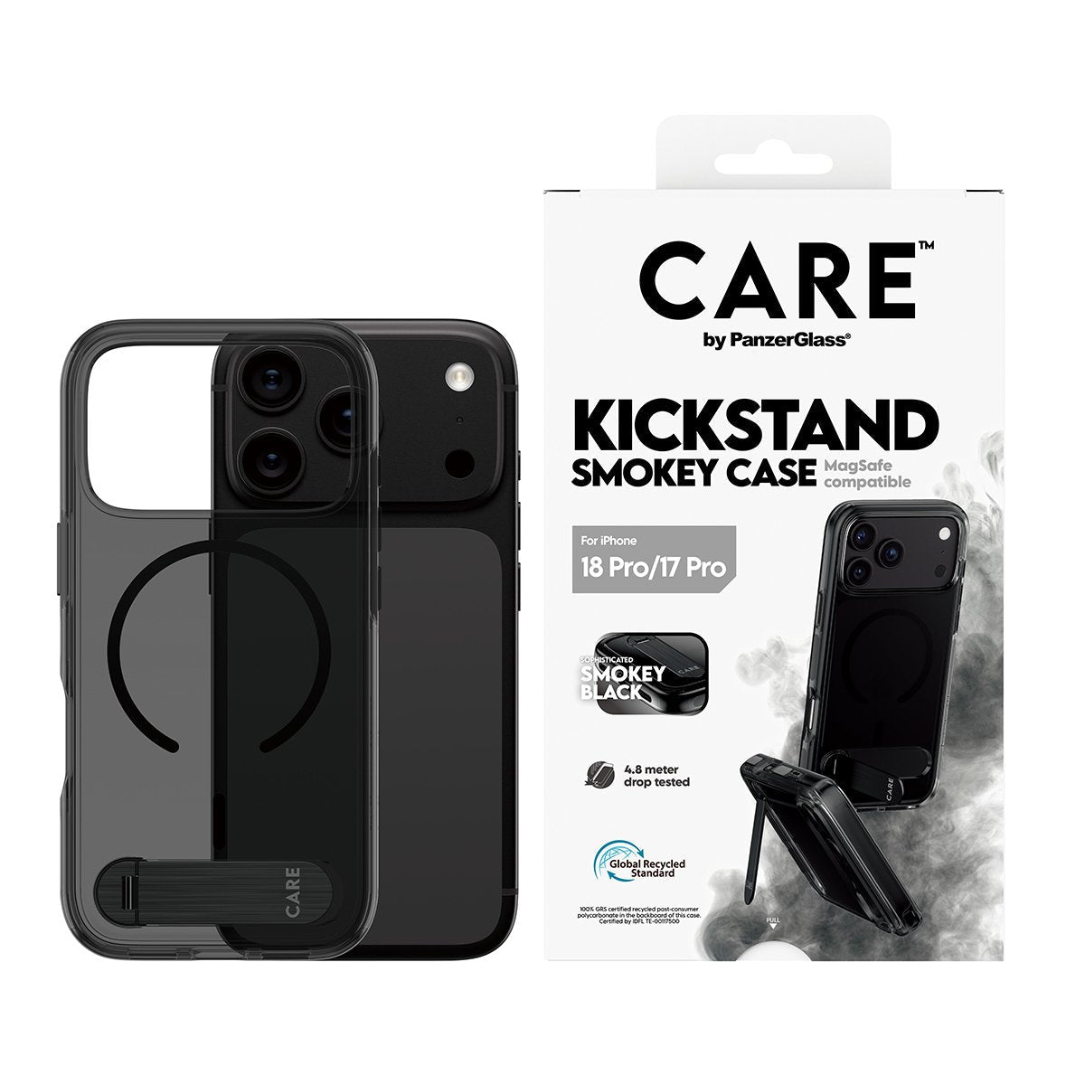 Care By Panzerglass Kickstand Case Smokey M. Negro Magsafe Iphone 17 Pro