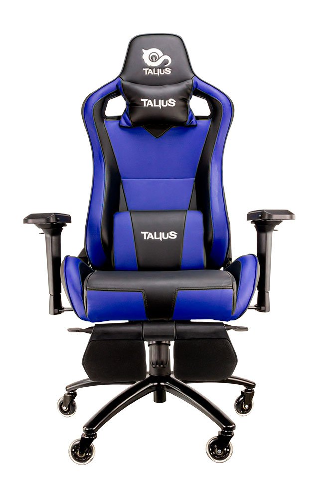 Talius Silla Caiman V2 Gaming Negra/Azul, Reposapies, 4d, Frog