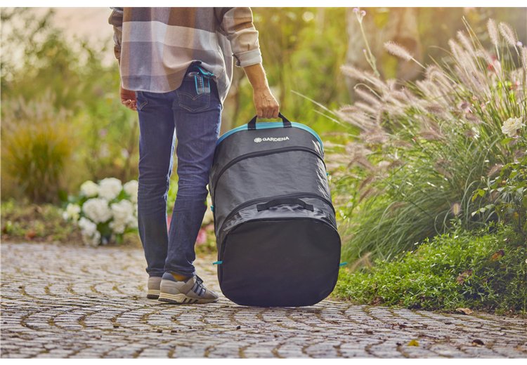 Bolsa Para Residuos De Jardín Gardena Popup Rectangular, Talla M Negro/Turquesa, 127 Litros 11715-20