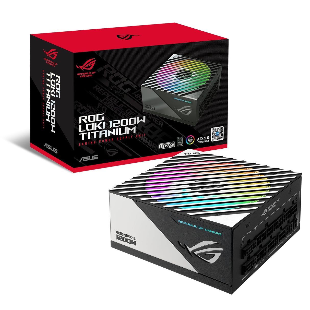 Fuente De Alimentación  Asus Rog -Loki-1200t-Sfx-L-Gaming Unidad De 1200 W 20+4 Pin Atx Negro, Plata