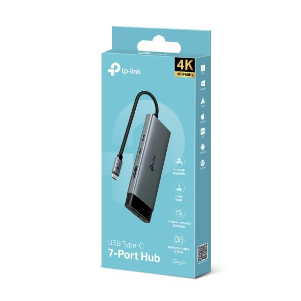 EAN 8885021371894 - TP-Link UH7020C hub de interfaz USB 3.2 Gen 1 (3.1 Gen 1) Type-C 5000 Mbit/s imagen 4