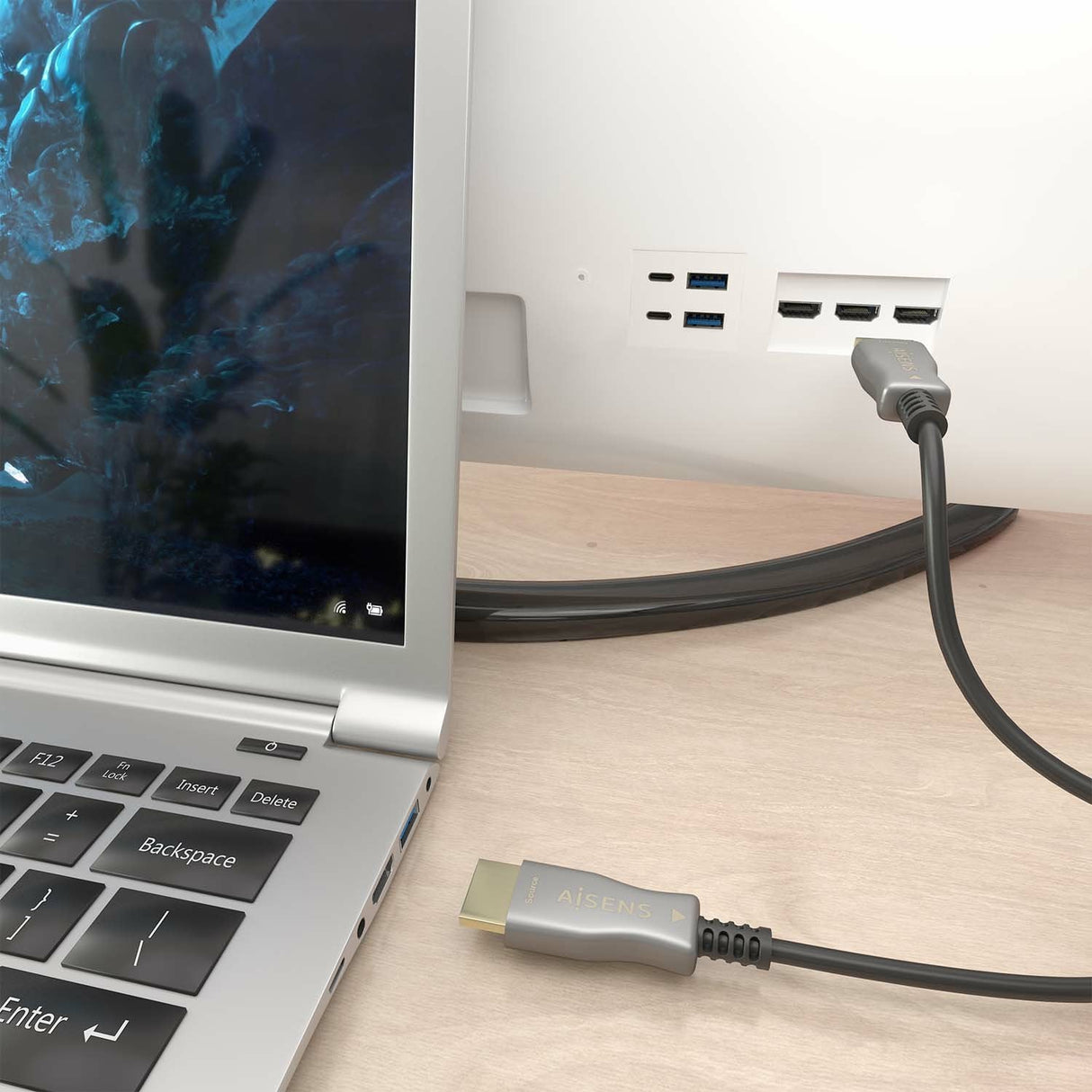 Aisens Cable Hdmi V2.0 Aoc Premium Alta Velocidad / Hec 4k@60hz 18gbps, A/M-A/M, Negro, 10m