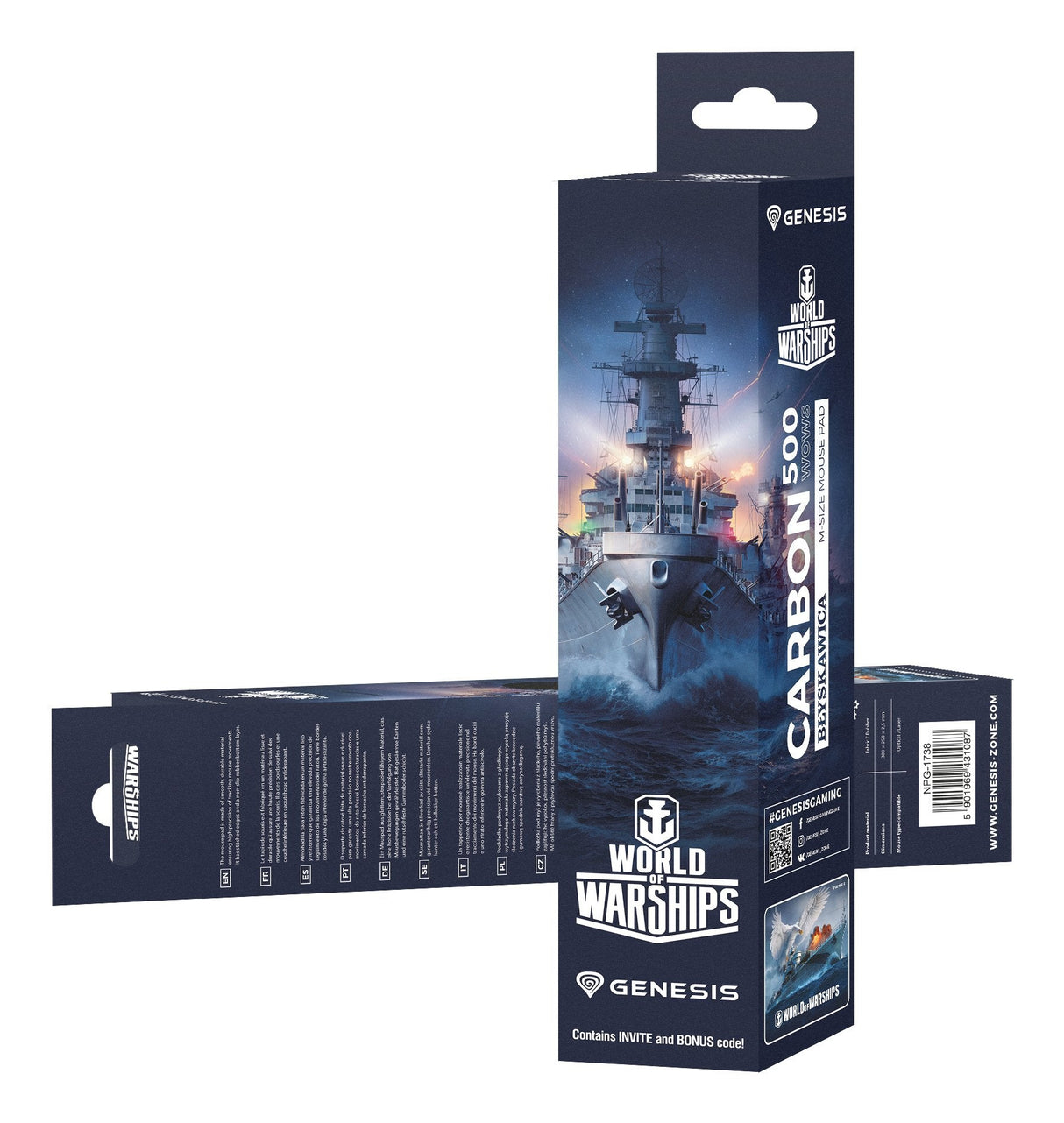 Alfombrilla Genesis Carbon 500 M Wows Rayo 300x250mm