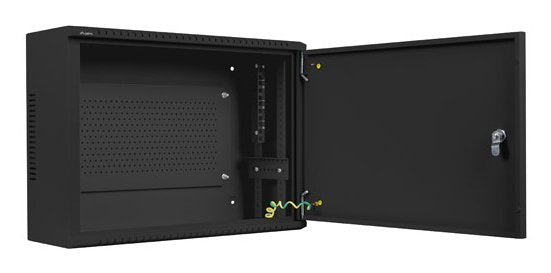 Armario Lanberg Mural Rack 19" 4u+3u/540x200 Bajo Perfil Negro Ensamblado