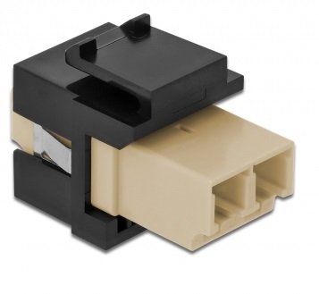 Keystone Modul Lc Duplex Buchse Zu Lc Duplex Buchse Beige Schwarz