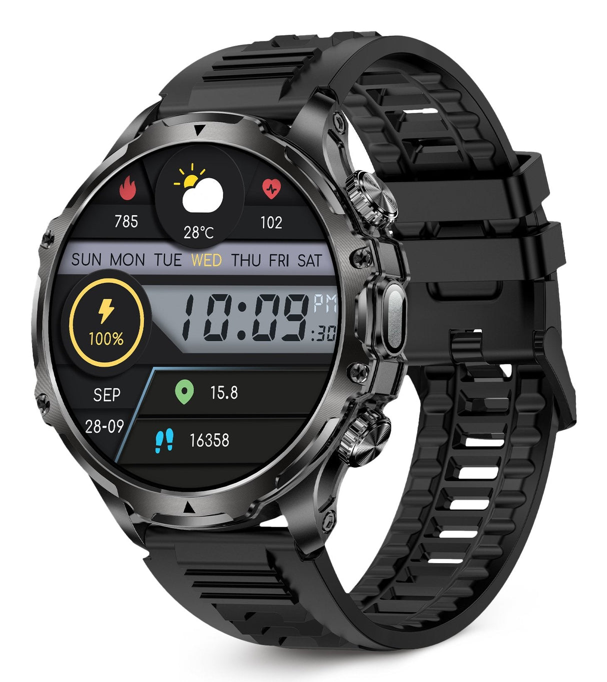 Smartwatch Ksix Venture Black Xxl 1.85"