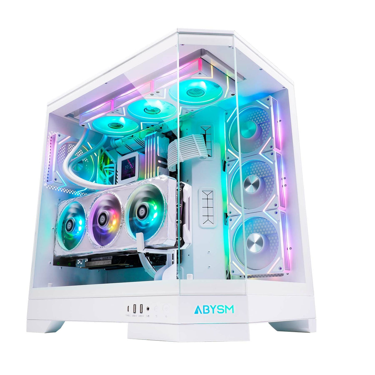 Caja Pc Abysm Danube Sava H600 White Torre E-Atx, Atx, Itx, Micro Atx - Lateral Y Frontal Cristal Templado - 3.5" Y 2.5" -