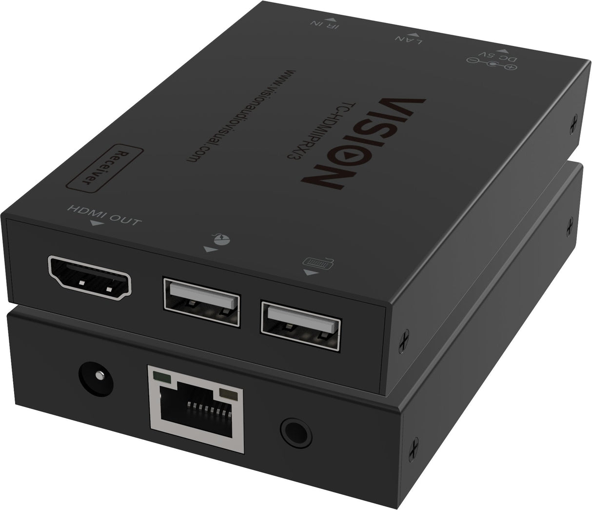 Vision Hdmi-Over-Ip Receiver Receptor Av Negro
