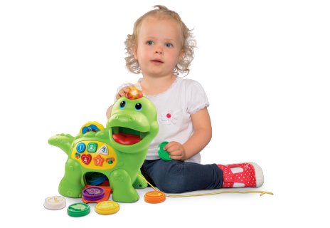 Vtech Fütter-Mich Dino, Aprendiendo Diversión Verde/Amarillo 80-157704