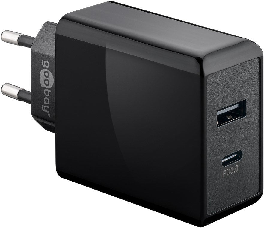 Goobay Cargador Rápido Usb Dual Usb/Usb-C Pd 28w 44960