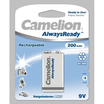 Camelion 9v/6hr61, 200 Mah, Pilas Recargables Alwaysready Ni-Mh, 1 Pieza(S)