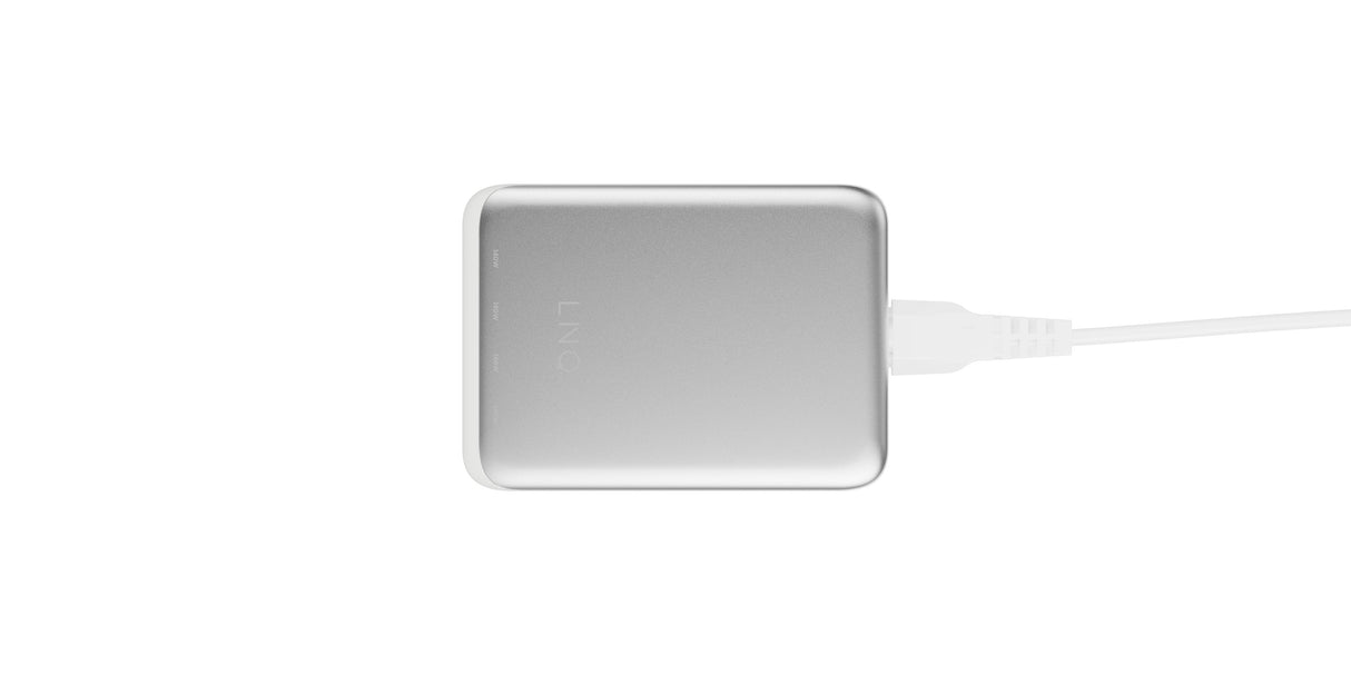 Cargador Escritorio 4xusb-C 240w Gan2 Plata Linq Hasta 240w/ 4xusb-C Pd/ 140w Máximo Por Puerto