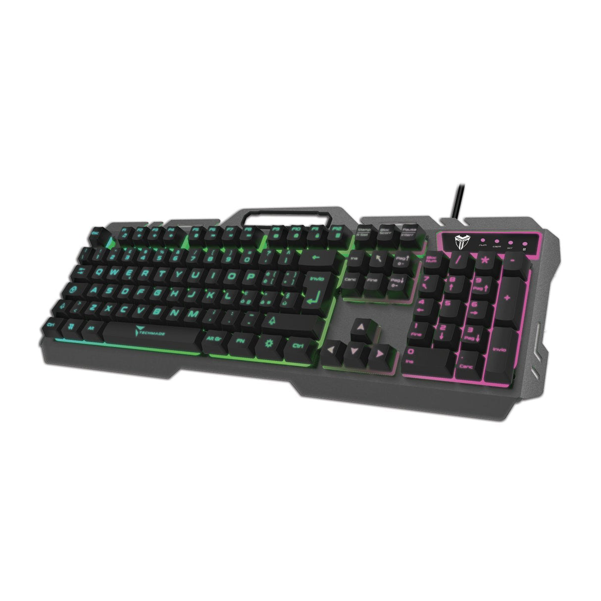 Techmade Tastiera Gaming Meccanica Rgb Black