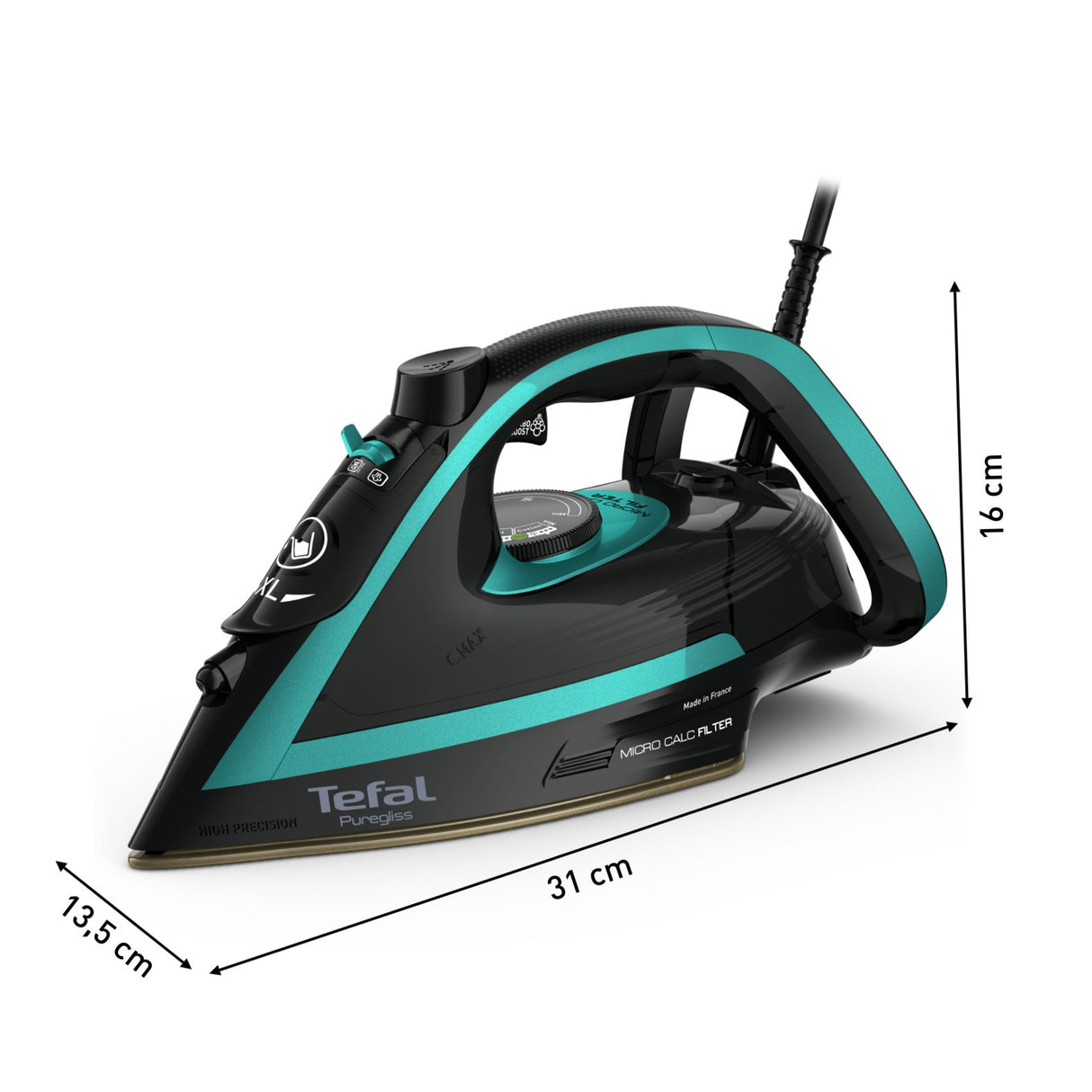 EAN 3121040086490 - Tefal Puregliss FV8066 Plancha vapor-seco Durilium AirGlide Autoclean soleplate 3000 W Negro, Azul imagen 15