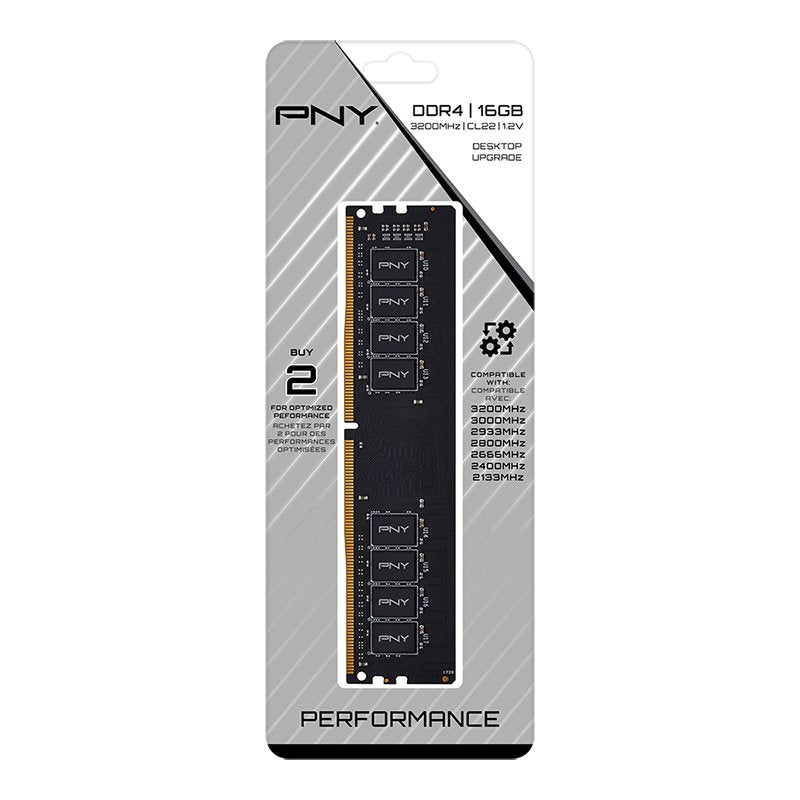 EAN 0751492649849 - PNY MD16GSD43200-TB módulo de memoria 16 GB 1 x 16 GB DDR4 288-pin DIMM imagen 2