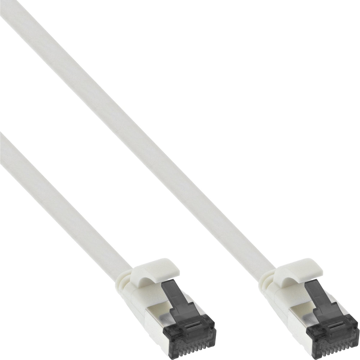 Cable De Red Plano Inline, U/Ftp, Cat.8.1, Tpe Libre De Halógenos, Blanco, 2m