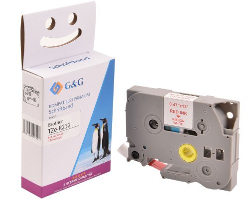 G&G Seiden Cinta Para Etiquetadora Compatible Con Brother Tze-R232