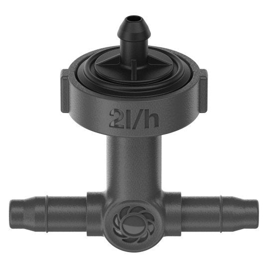 Gardena Micro-Drip-System Gotero En Línea 2 L/H, Presión Compensada (Gris Oscuro, 10 Piezas, 13312-20