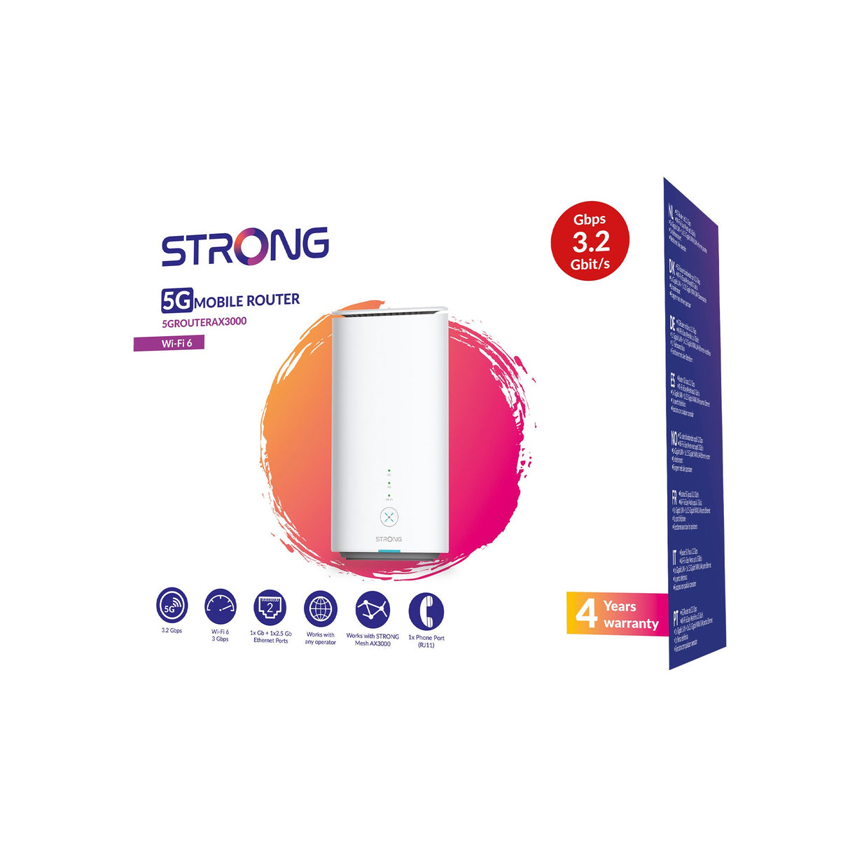 EAN 9120072376603 - Strong 5G Router AX3000 Router de red móvil imagen 3