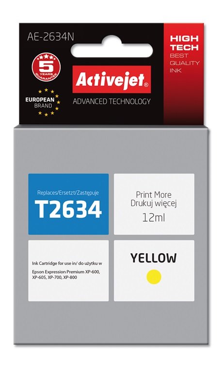 EAN 5901443017554 - Activejet AE-2634N cartucho de tinta 1 pieza(s) Compatible Alto rendimiento (XL) imagen 1