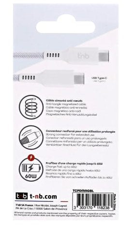 Tnb Cable De Funda Magnetica Usb-C A Usb-C - 1.5m - Blue