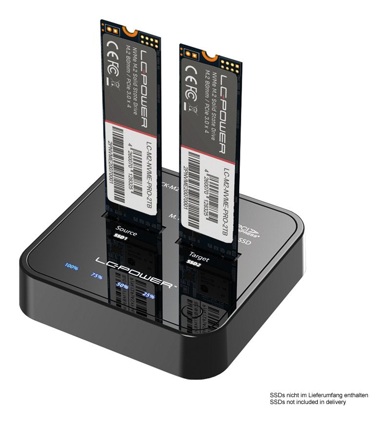 EAN 4262443280012 - LC-Power LC-DOCK-M2-NVME base de conexión para disco duro USB 3.2 Gen 2 (3.1 Gen 2) Type-C Negro imagen 8