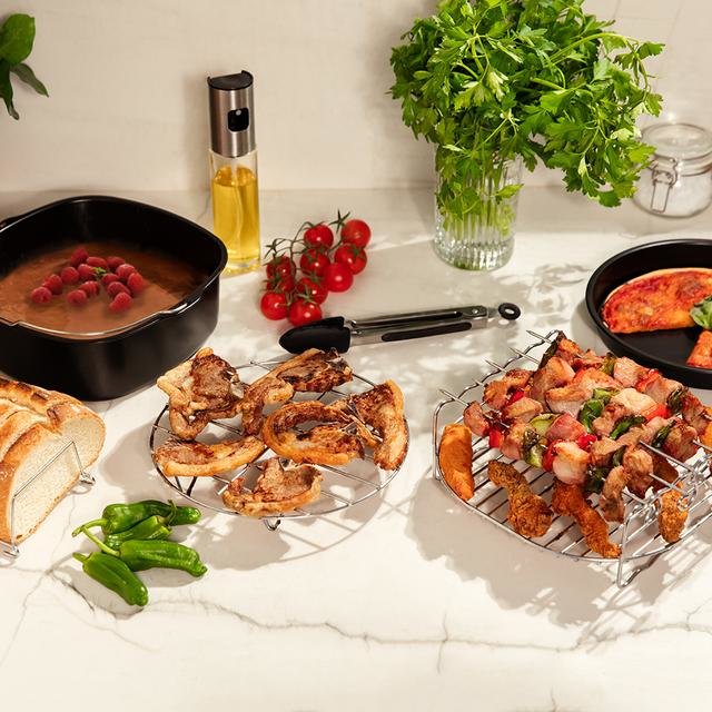 EAN 8435484049955 - Cecotec 04995 accesorio para freidoras Kit de accesorios Negro, Acero inoxidable imagen 2