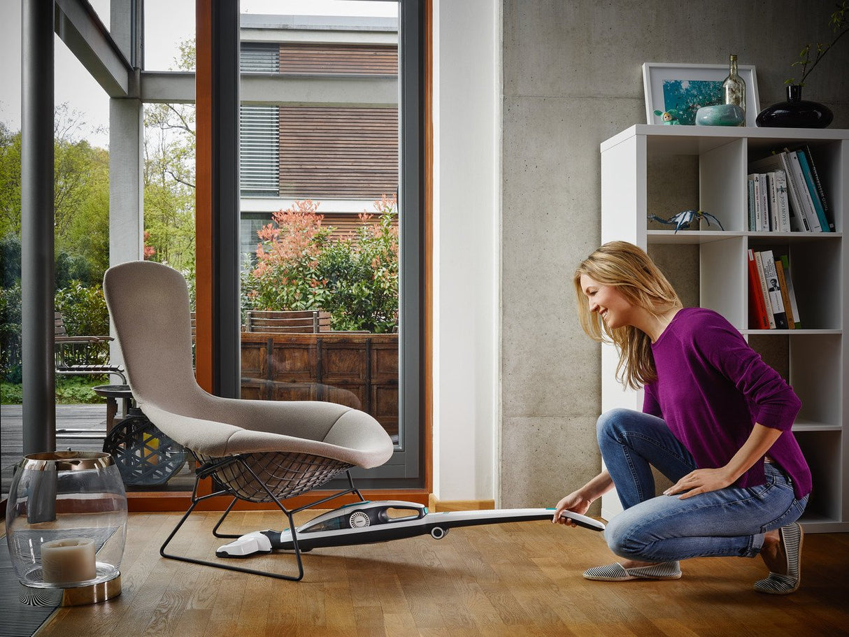 EAN 4006501119254 - Leifheit PowerVac 2in1 Aspiradora escoba 2 en 1 Batería Secar Ciclónico Sin bolsa Negro, Azul, Blanco imagen 6