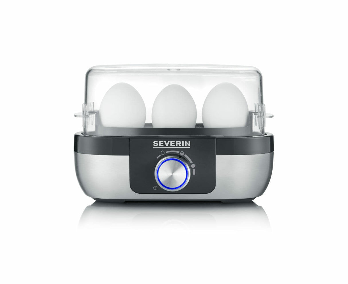 Severin Ek 3163 3 Huevos Negro, Acero Inoxidable, Transparente