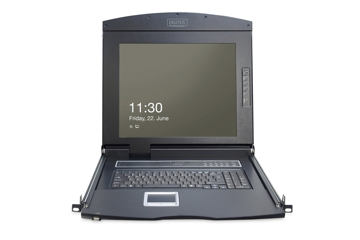 Digitus Console 17" Lcd Teclado Ingles Touchpad Kvm 16-Port 1u Con Cables Ds-72210-3us