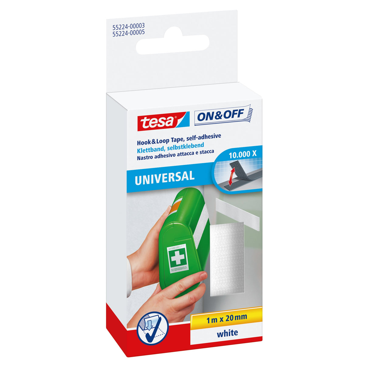EAN 4042448859891 - TESA 55224-00003 velcro Blanco imagen 1